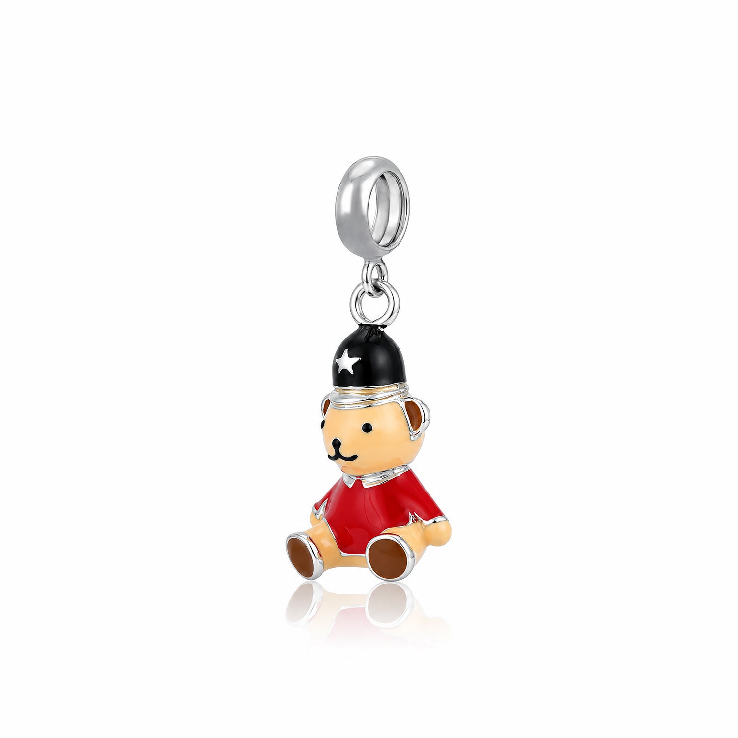 Little Soldier 925 Sterling Silver Teddy Pendant
