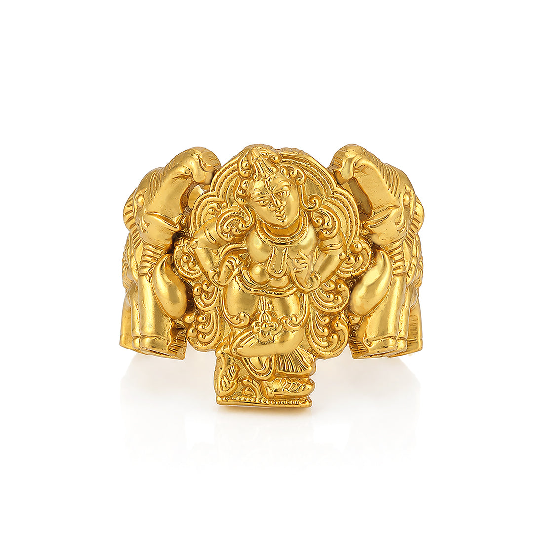 Lord Ganesha Temple Style Sterling Silver Ring
