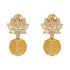 Lotus Flower 925 Gold Beads Drop Earrings