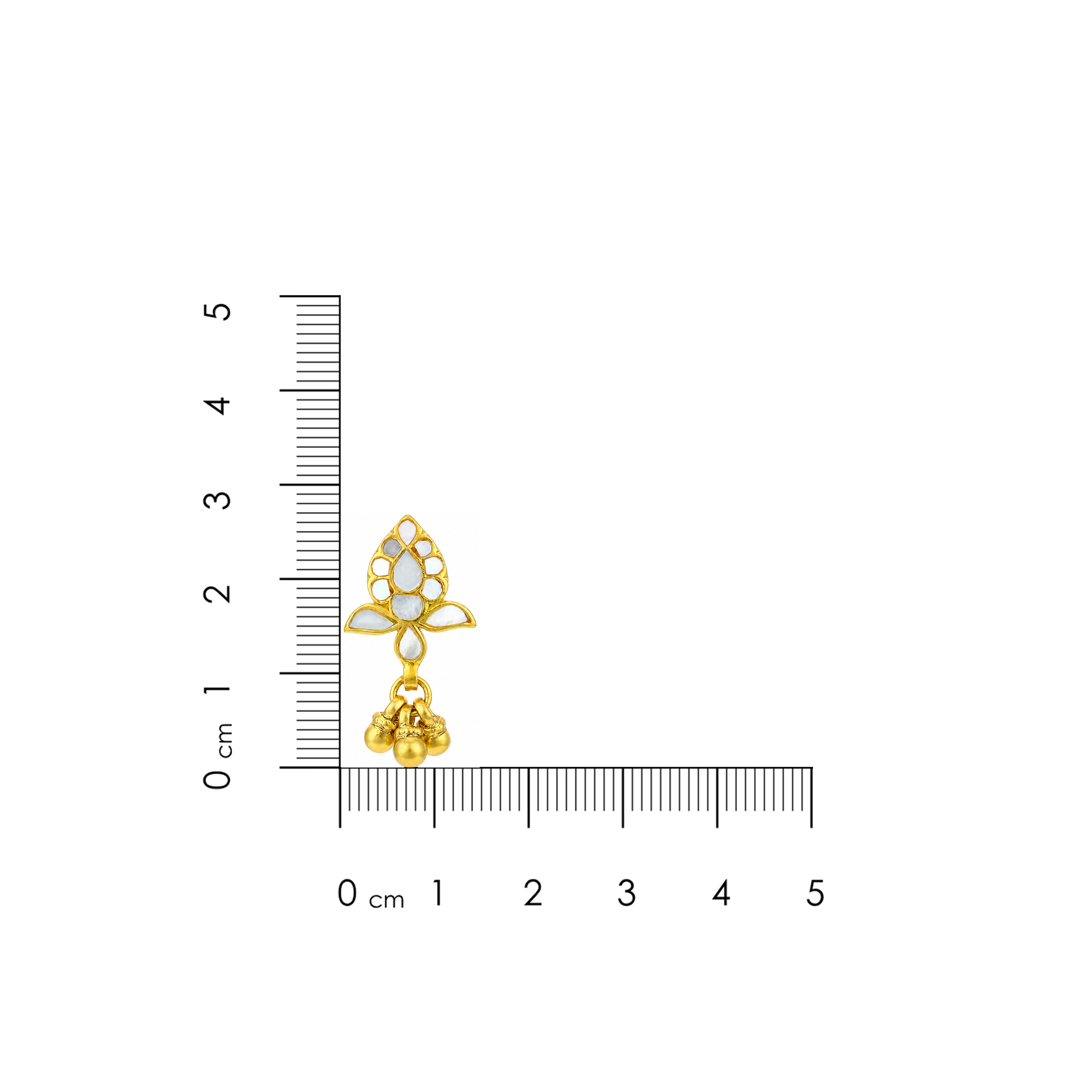 Lotus Ghungroo 925 Sterling Silver Golden Drop Earrings