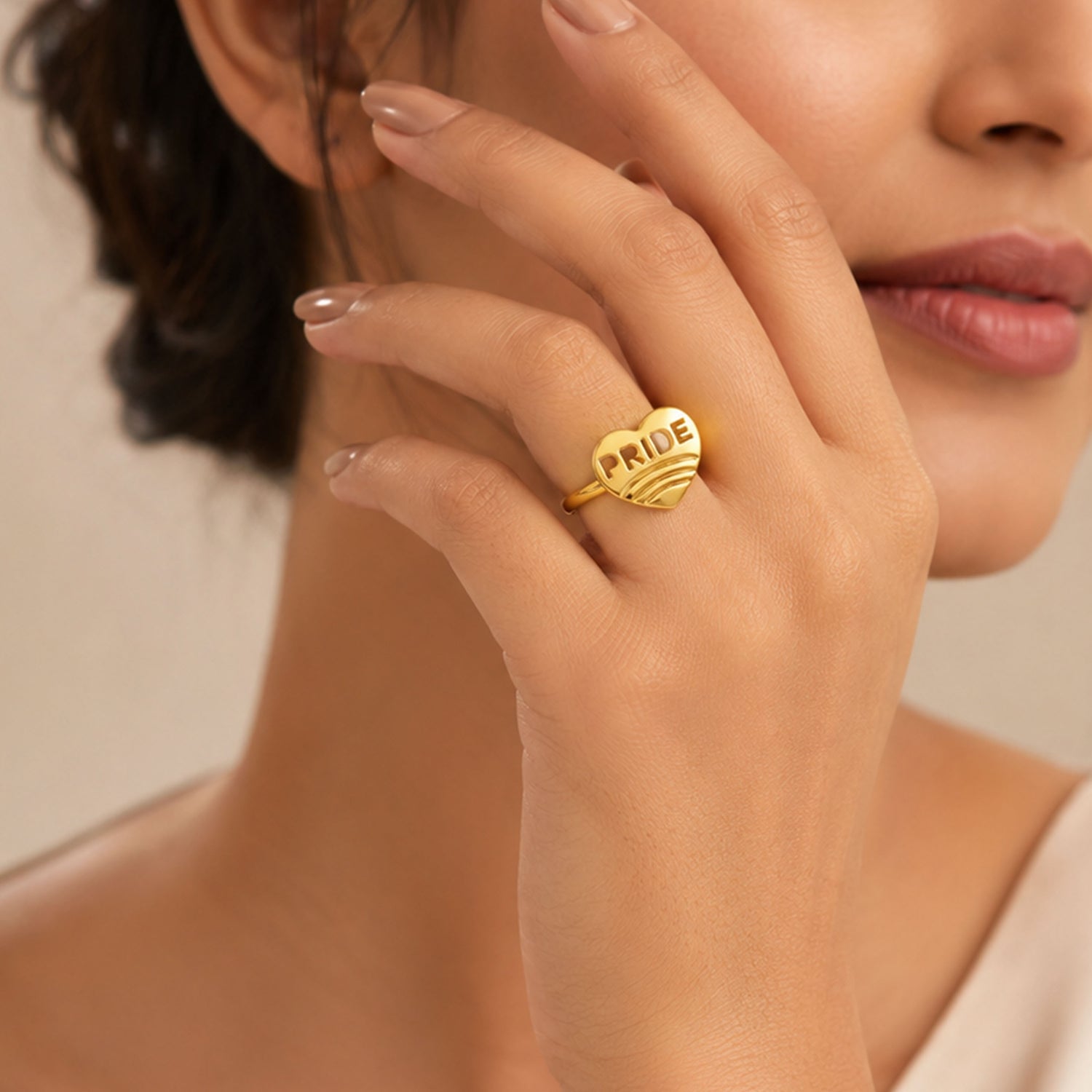 Love Pride Heart 925 Sterling Silver Designer Ring