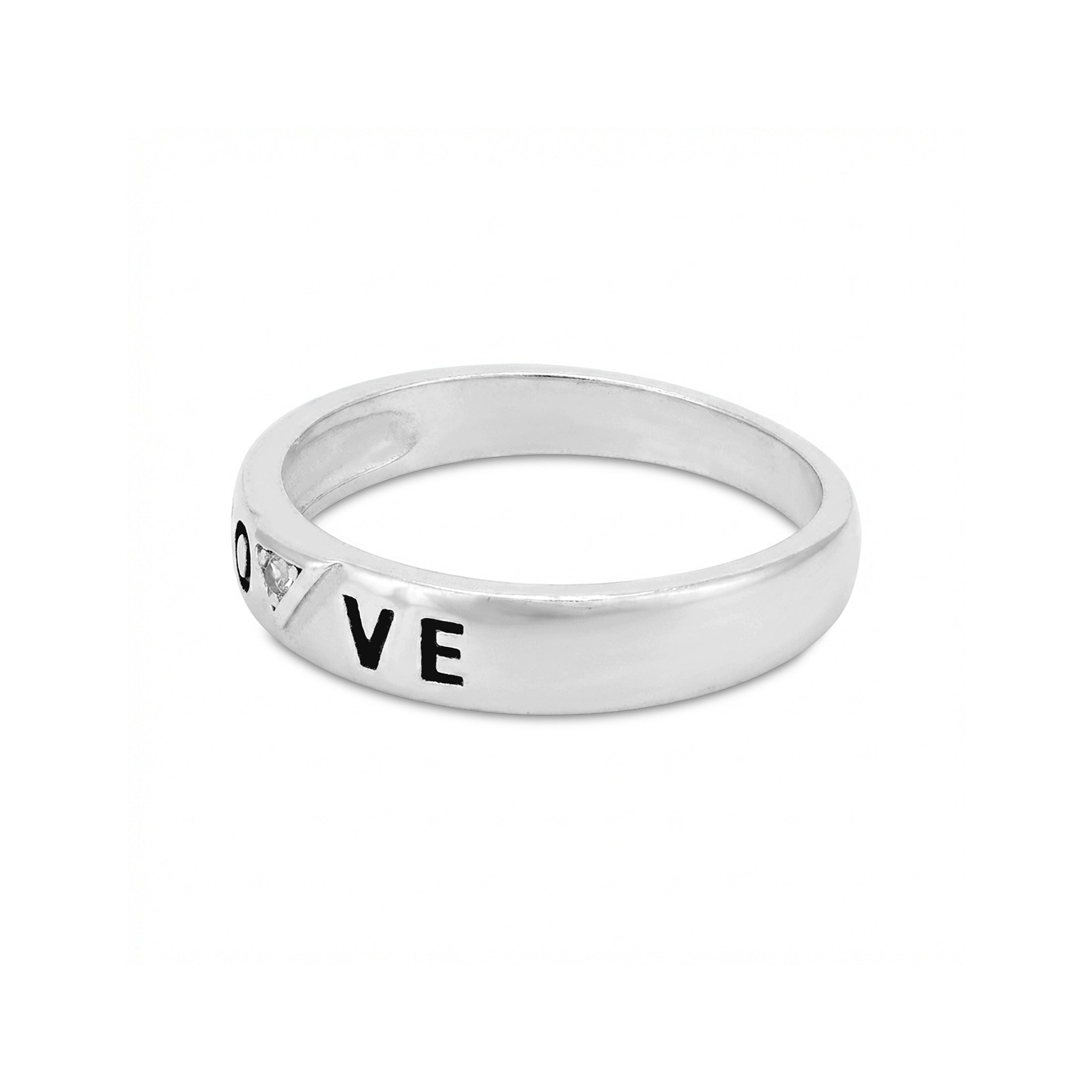 Love Emblem 925 Silver Band Ring