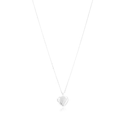 Love Embrace Rhodium 925 Heart Shaped Locket Chain Pendants
