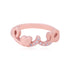Love Engraved Heart Deatiling 925 Rose Gold Plated Rings
