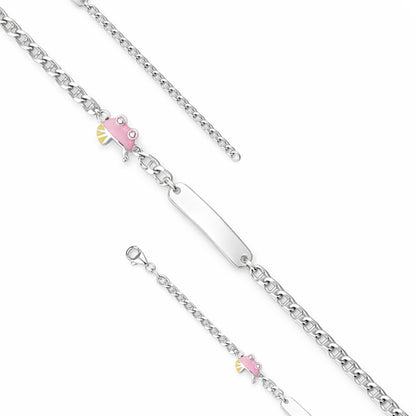 Lovely Pink Animal Design 925 Sterling Silver Bracelet for women