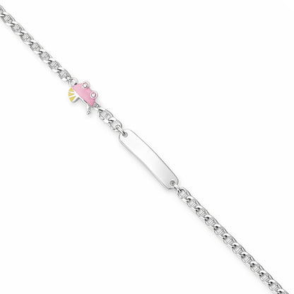 Lovely Pink Animal Design 925 Sterling Silver Bracelet for women