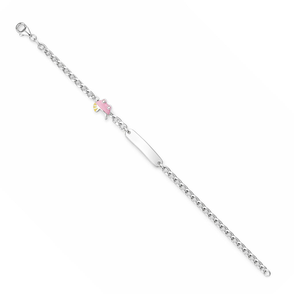 Lovely Pink Animal Design 925 Sterling Silver Bracelet for women