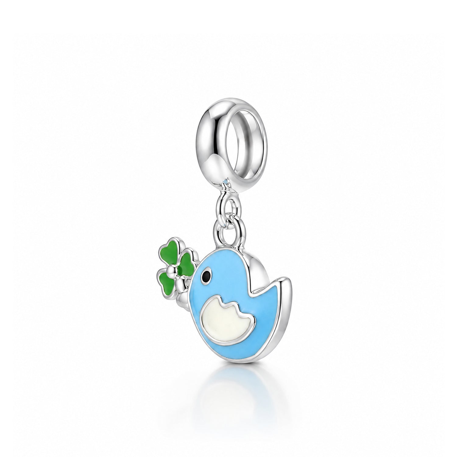 Lucky Bluebird 925 Sterling Silver Charm Pendant