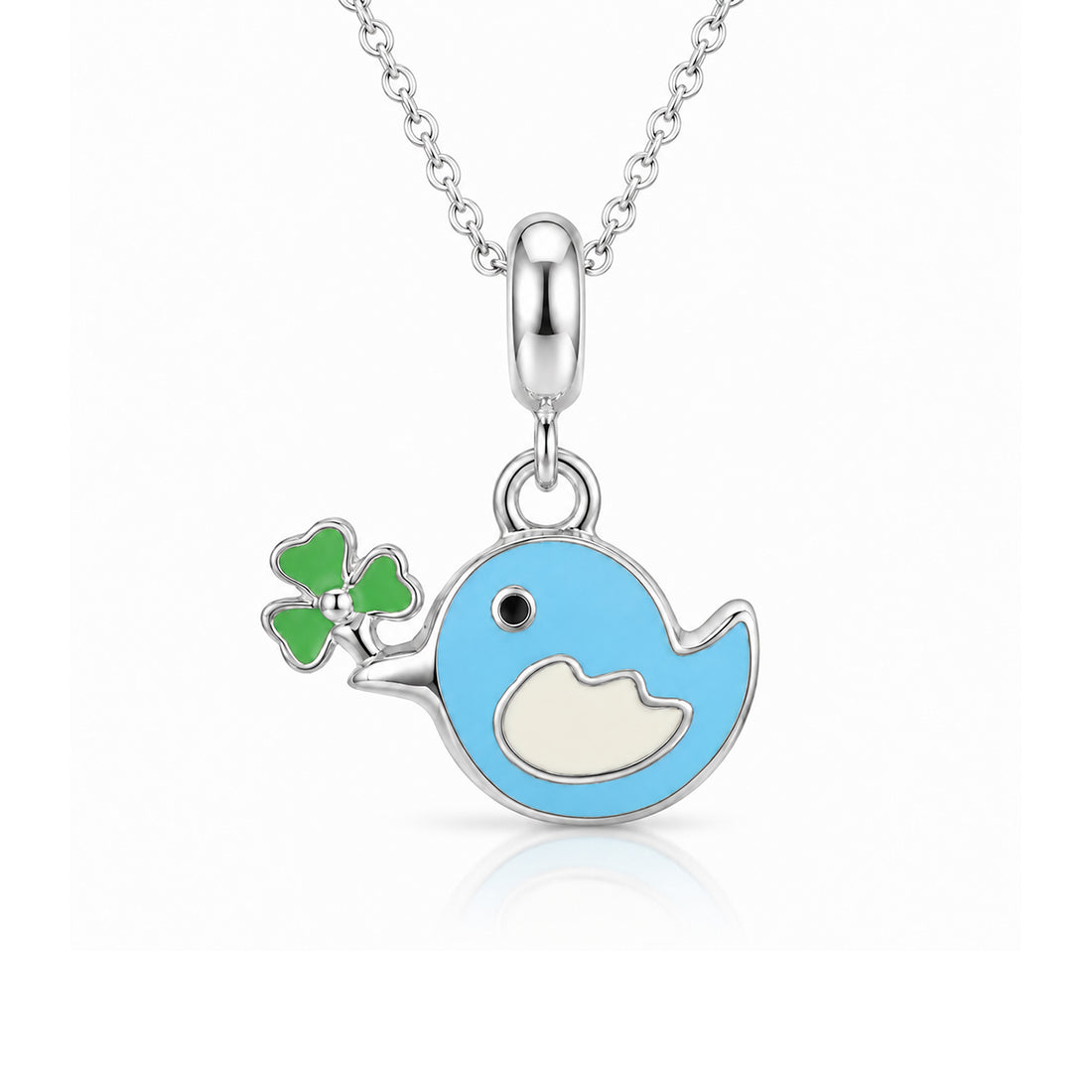 Lucky Bluebird 925 Sterling Silver Charm Pendant