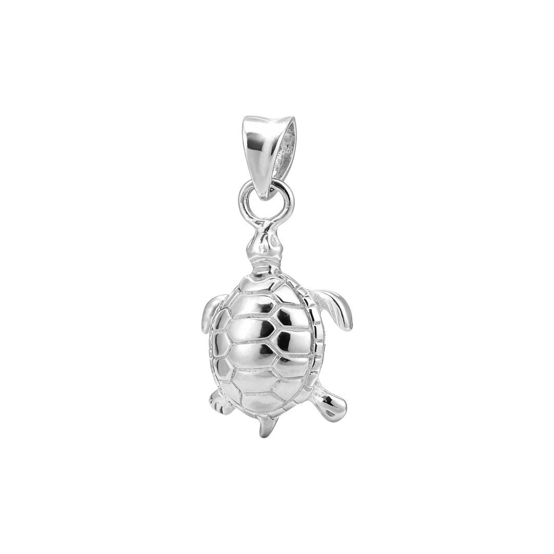 Lucky Turtle 925 Sterling Silver Ocean Charm Pendant for Women