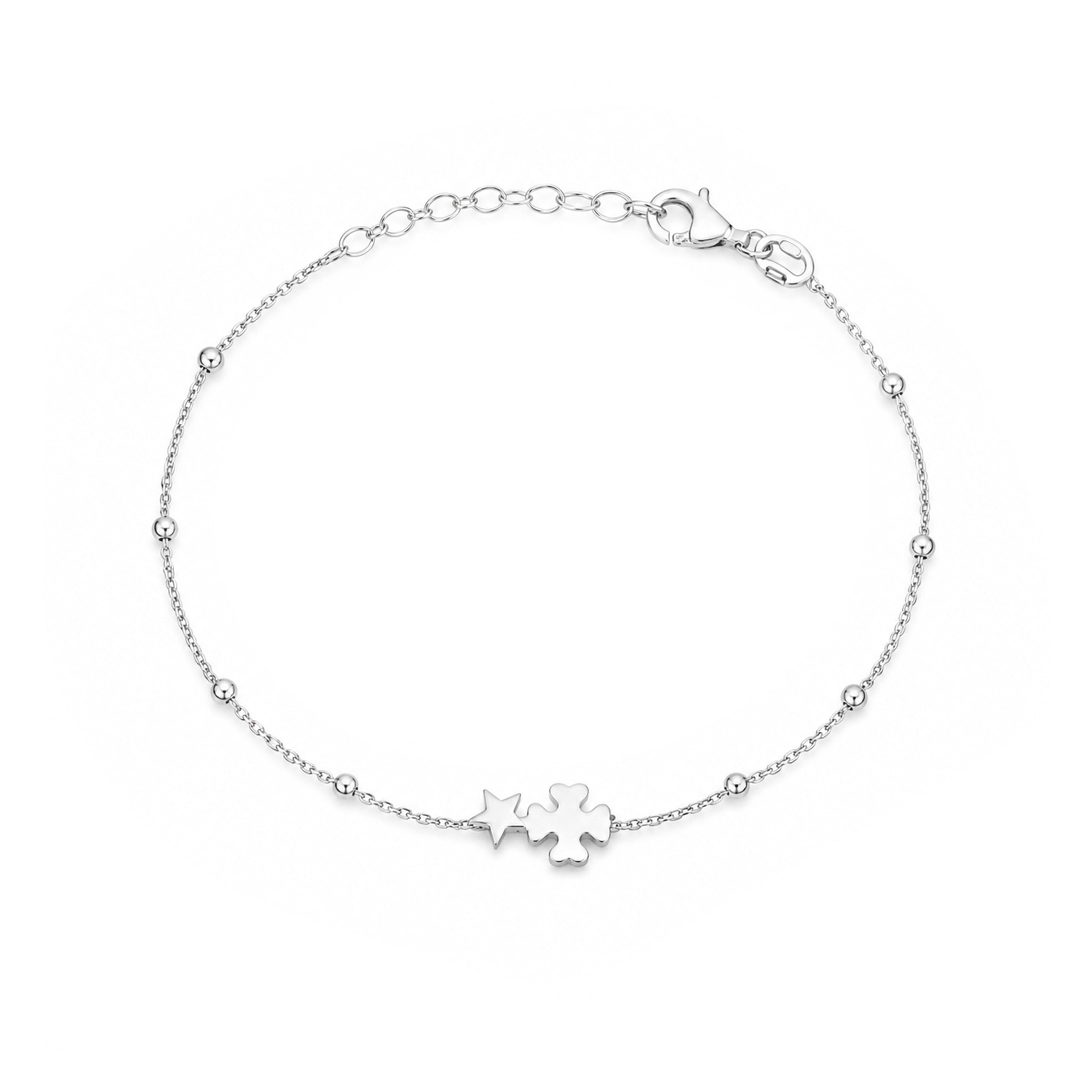 Lucky Star Blossom Silver Delicate Bracelet