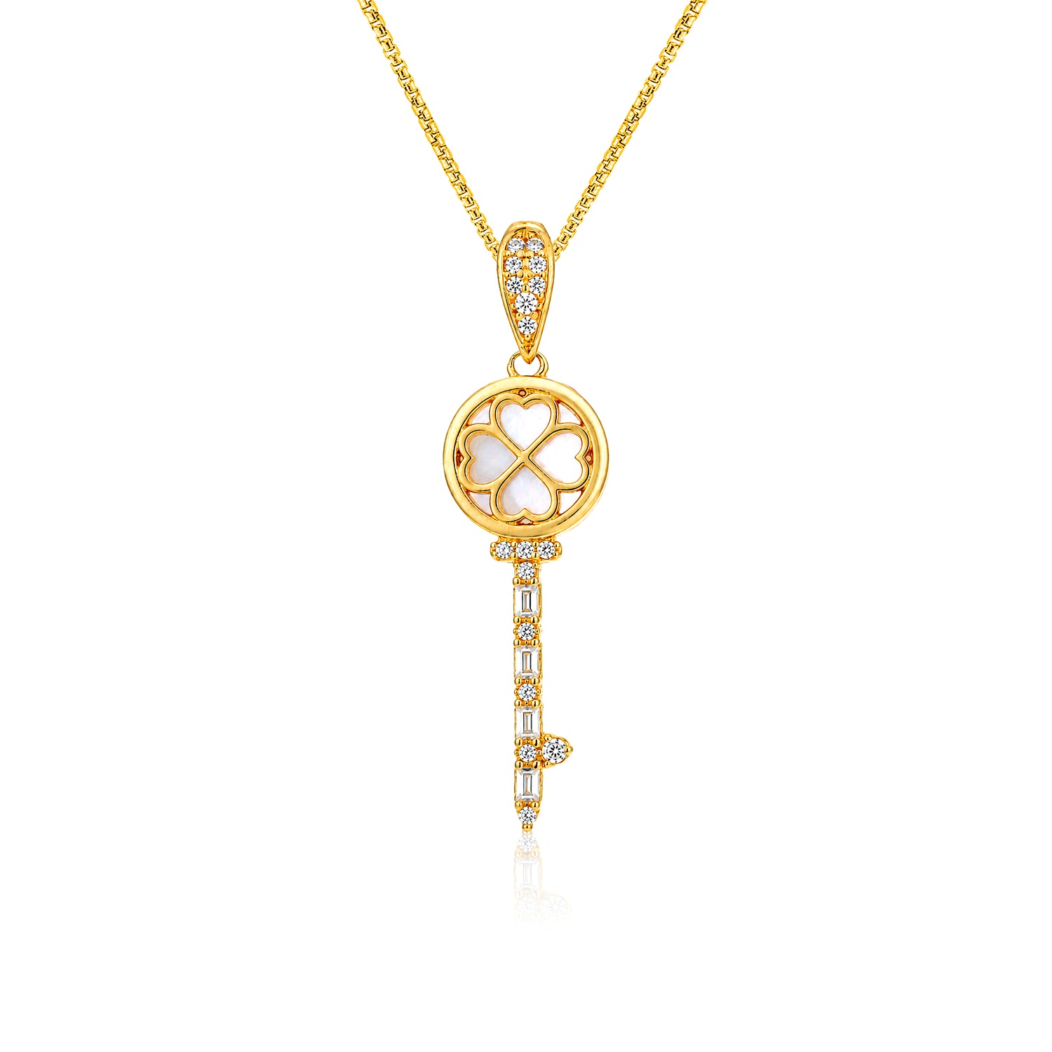 Luminous Clover Brilliance 925 Sterling Silver Pendant Design