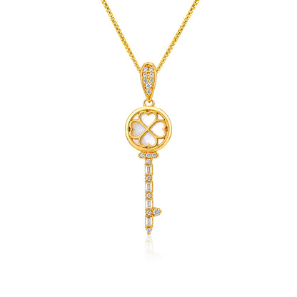 Luminous Clover Brilliance 925 Sterling Silver Pendant Design
