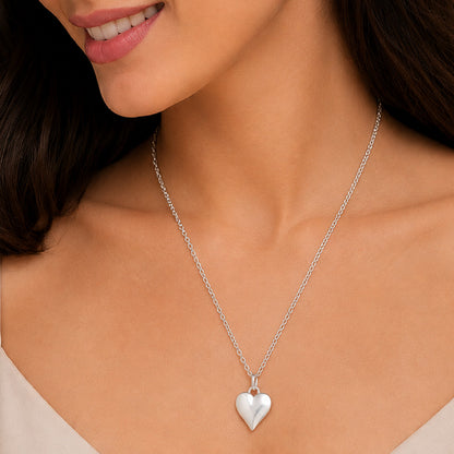 Luminous Heart Crystal Silver Minimal Designer Pendant Chain