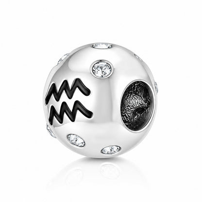 Luminous Zodiac Glow 925 Sterling Silver Charms