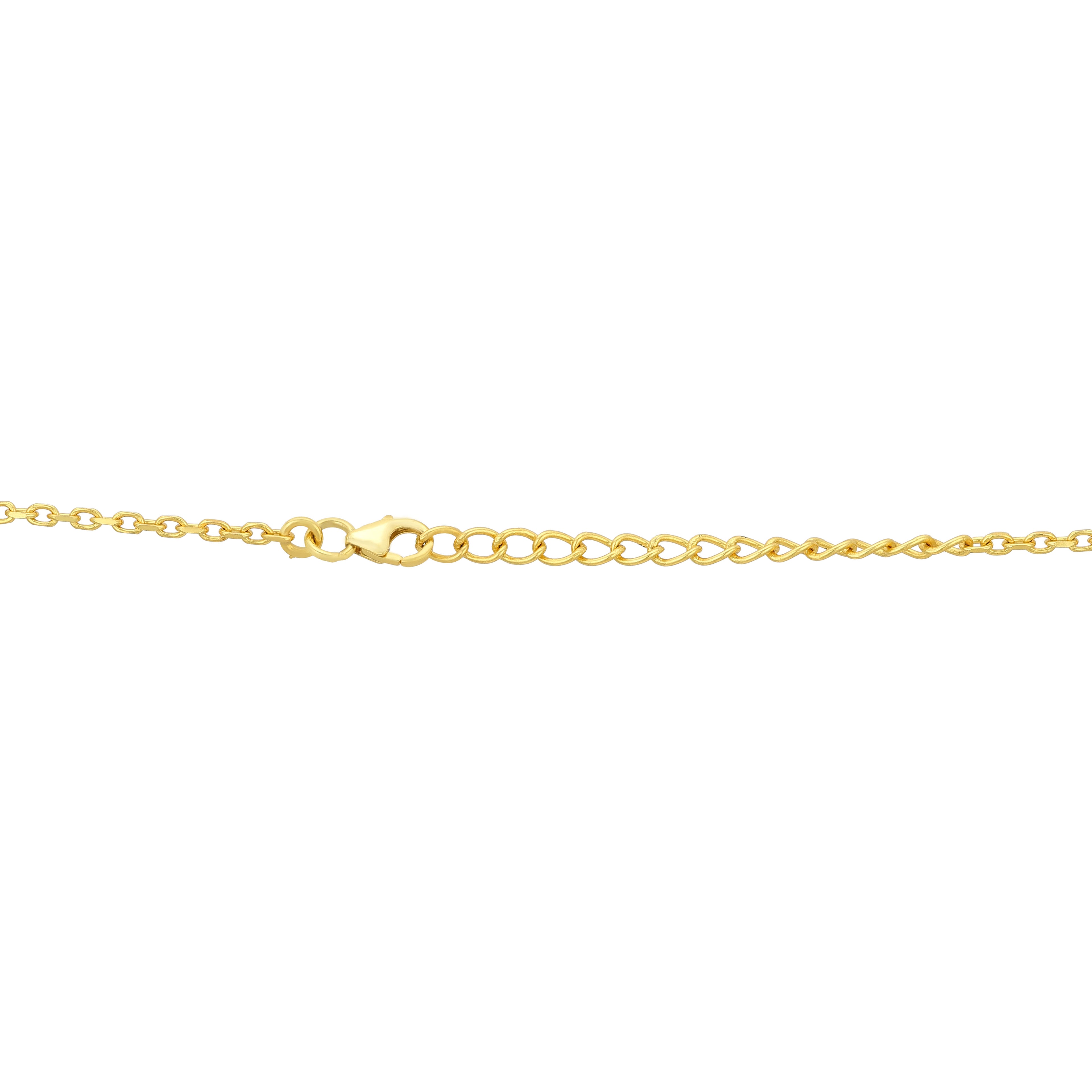 Luminous Floral Blossom Golden Sculpted Designer Pendant Chain