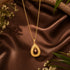 Luminous Floral Blossom Golden Sculpted Designer Pendant Chain