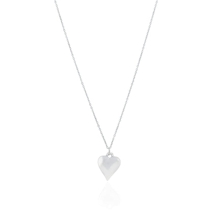 Luminous Heart Crystal Silver Minimal Designer Pendant Chain