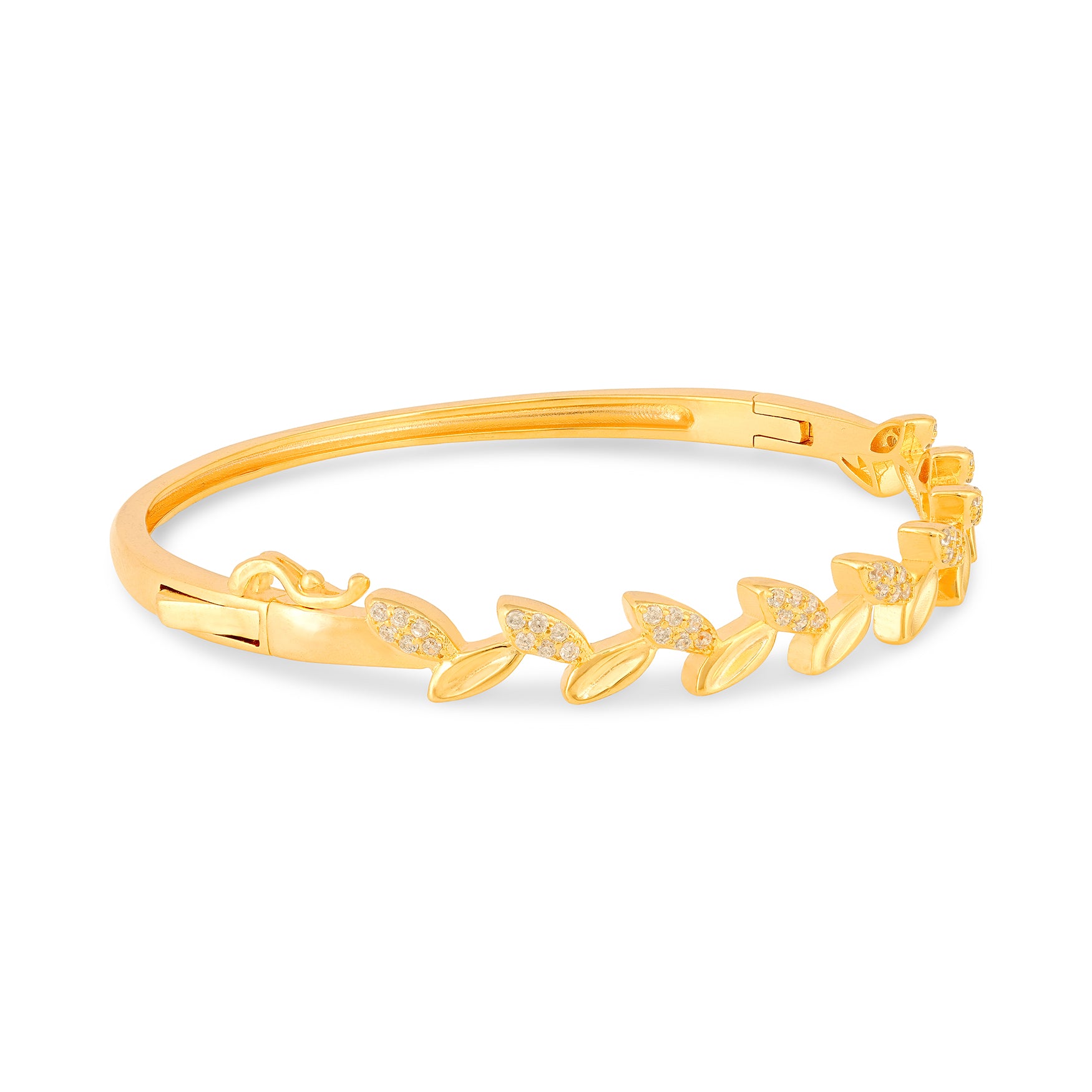 Luminous Leaf Cluster 925 Sterling Silver Bracelet for Women