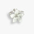 Luminous Rhodium 925 Ivory Flower Rings