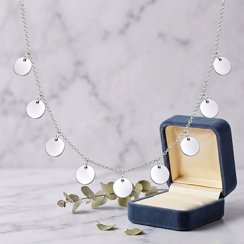 Luna Multi-Disc Drop Necklace