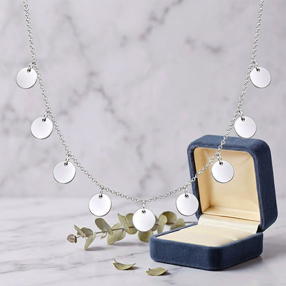 Luna Multi-Disc Drop Necklace