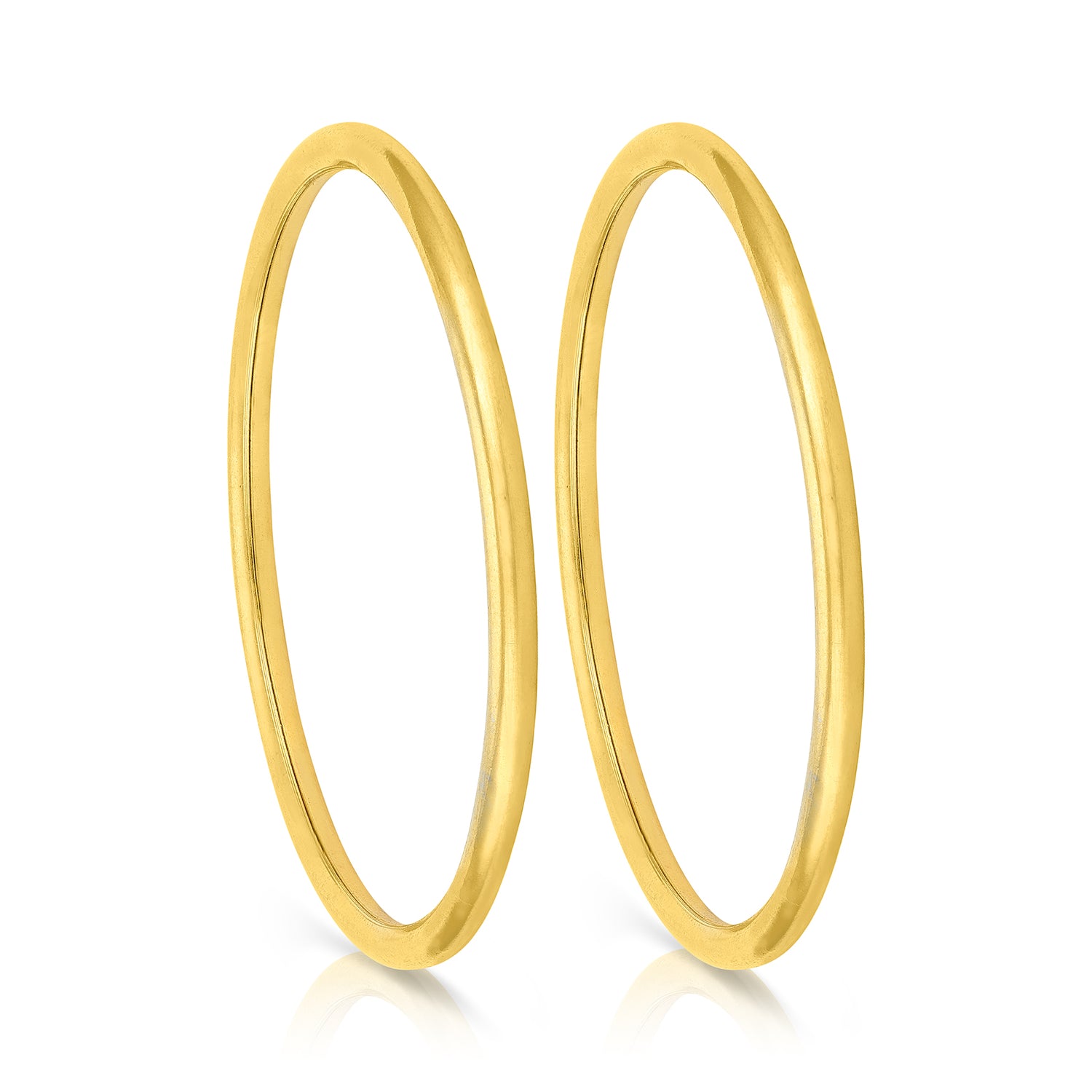 Lustrous Gold Minimal 925 Sterling Silver Bangle for Baby