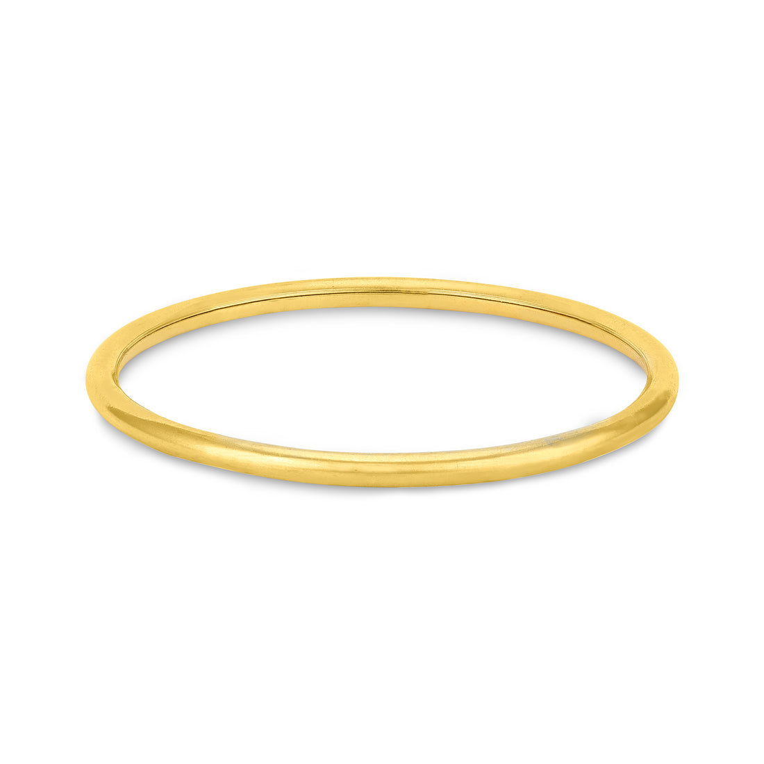 Lustrous Gold Minimal 925 Sterling Silver Bangle for Baby