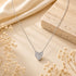 Lustrous Two-Tone Love 925 Sterling Silver Chain Pendant for Women