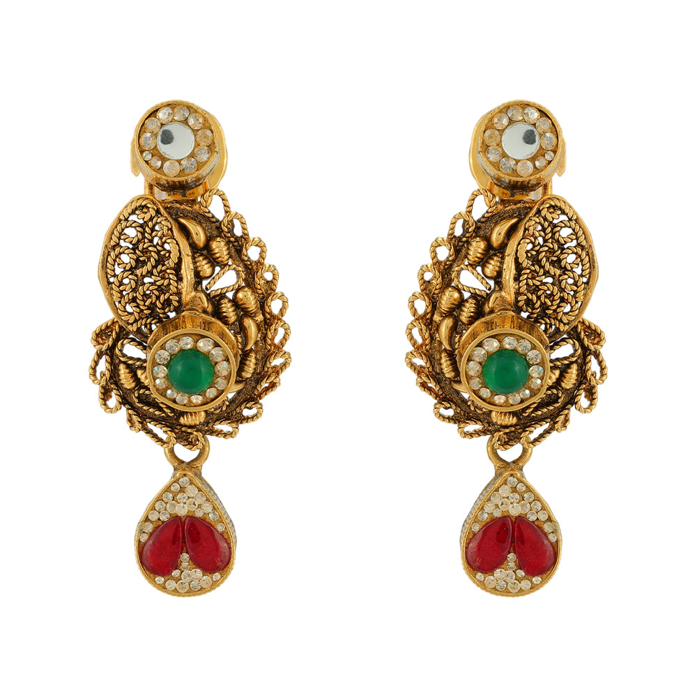 Luxe Charm Contemporary Style 925 Gold Plated Earrings