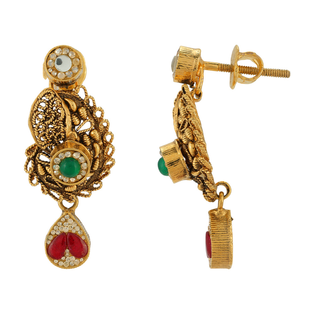 Luxe Charm Contemporary Style 925 Gold Plated Earrings