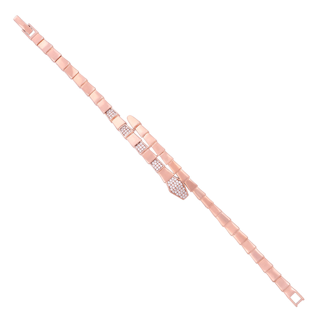 Luxe Loop 925 Sterling Silver Rose Gold Bracelet for Women