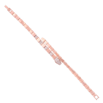 Luxe Loop 925 Sterling Silver Rose Gold Bracelet for Women