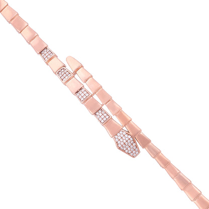 Luxe Loop 925 Sterling Silver Rose Gold Bracelet for Women