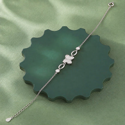 Luxe Oval Link Butterfly 925 Sterling Silver Bracelet for women