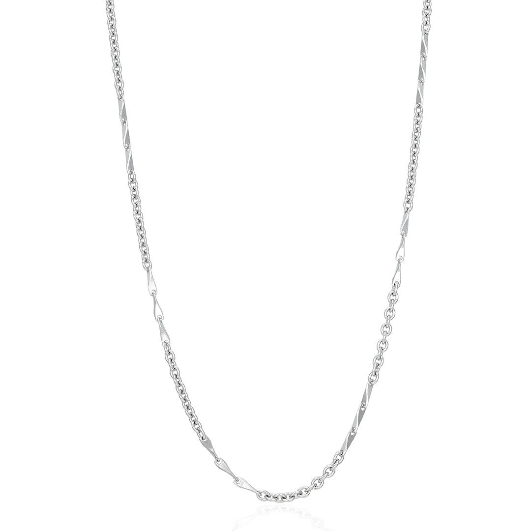 Luxe Twisted Pattern 925 Sterling Silver Chain 