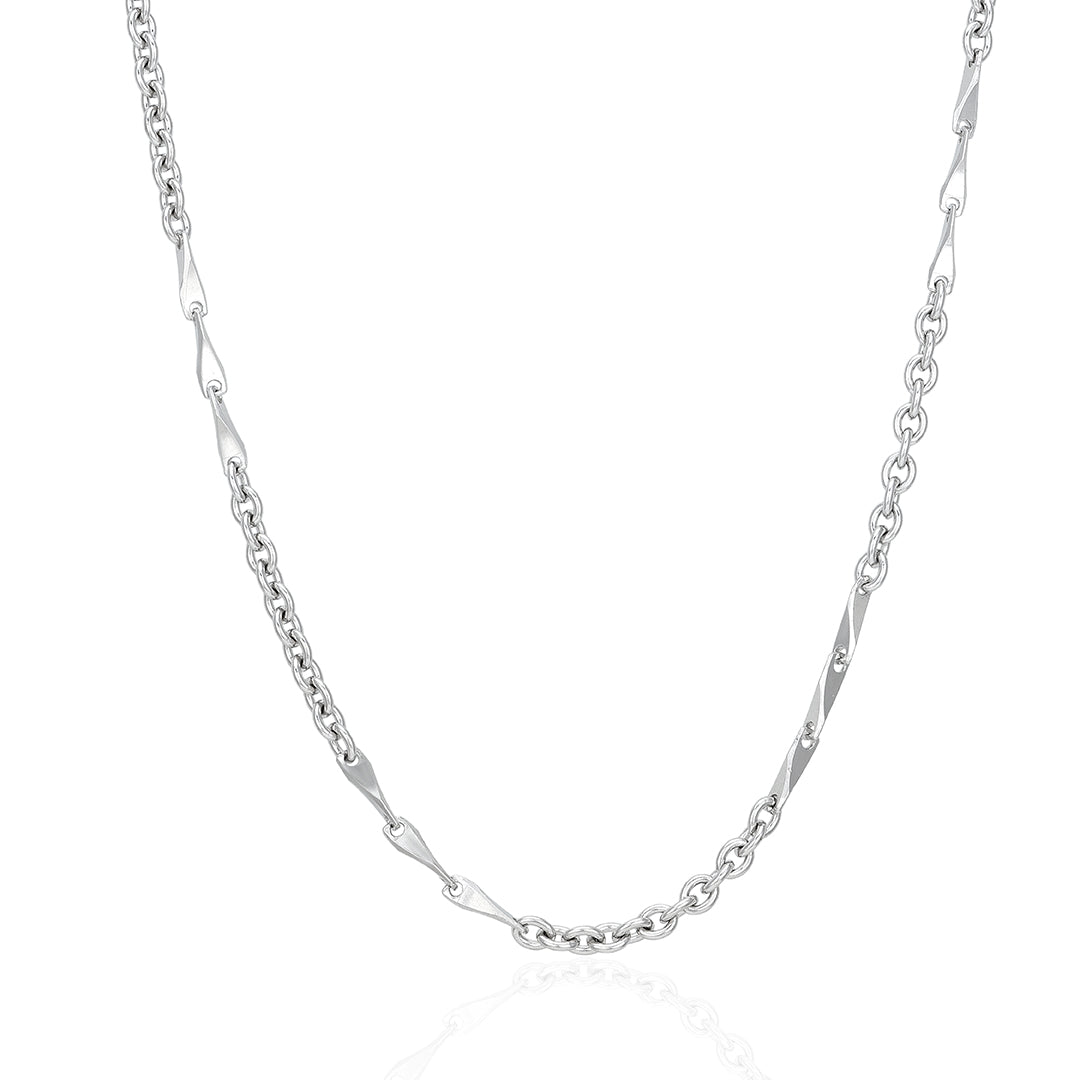 Luxe Twisted Pattern 925 Sterling Silver Chain 