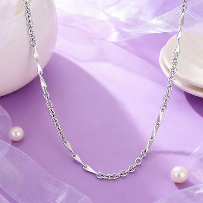 Luxe Twisted Pattern 925 Sterling Silver Chain 
