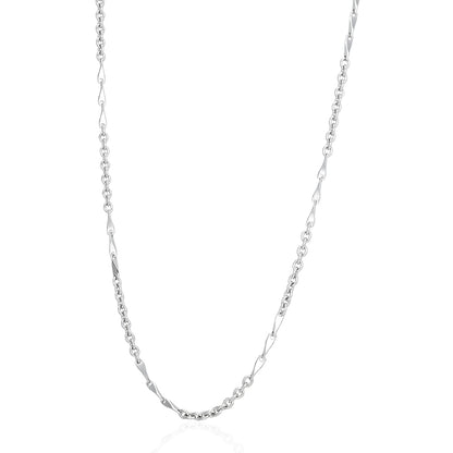 Luxe Twisted Pattern 925 Sterling Silver Chain 