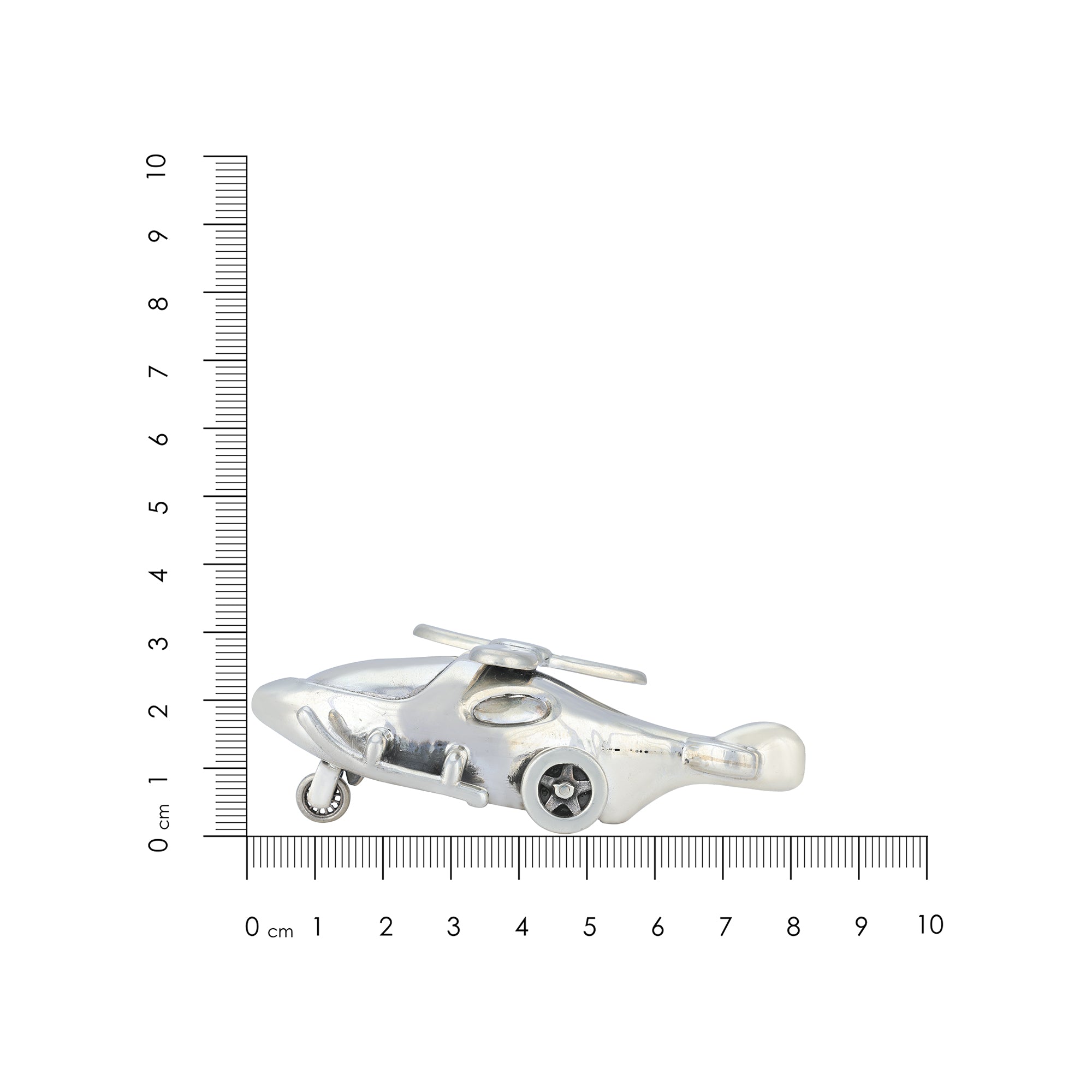 Luxury Helicopter Figurine 925 Sterling Silver Display Miniature
