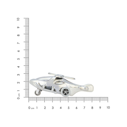 Luxury Helicopter Figurine 925 Sterling Silver Display Miniature