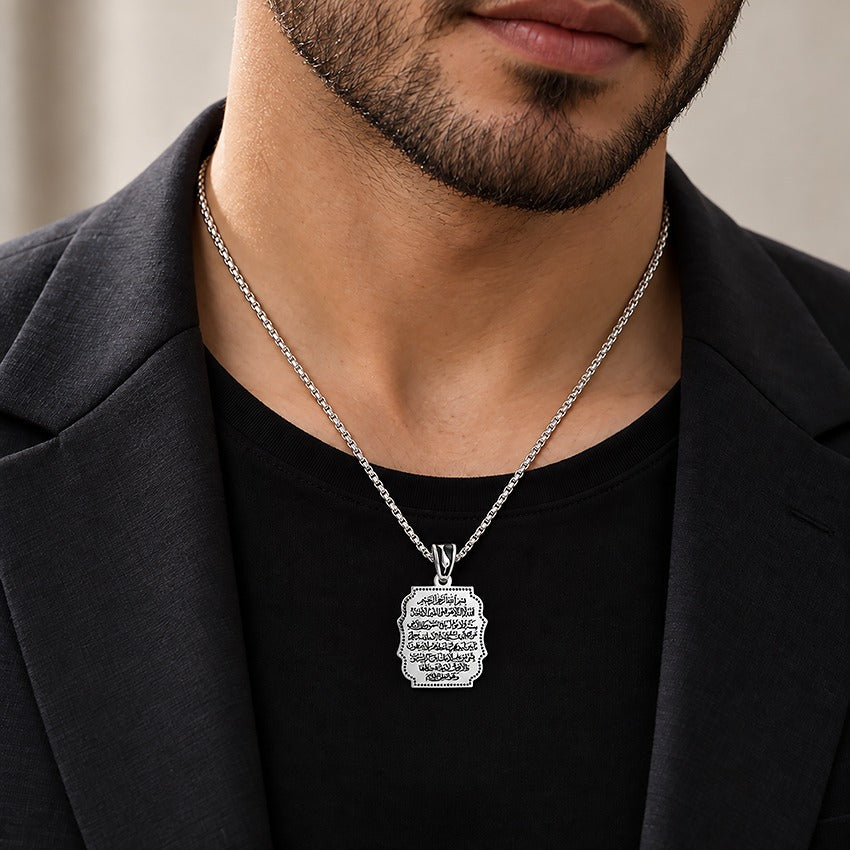 Luxury Arabic Calligraphy Sterling Silver Pendant
