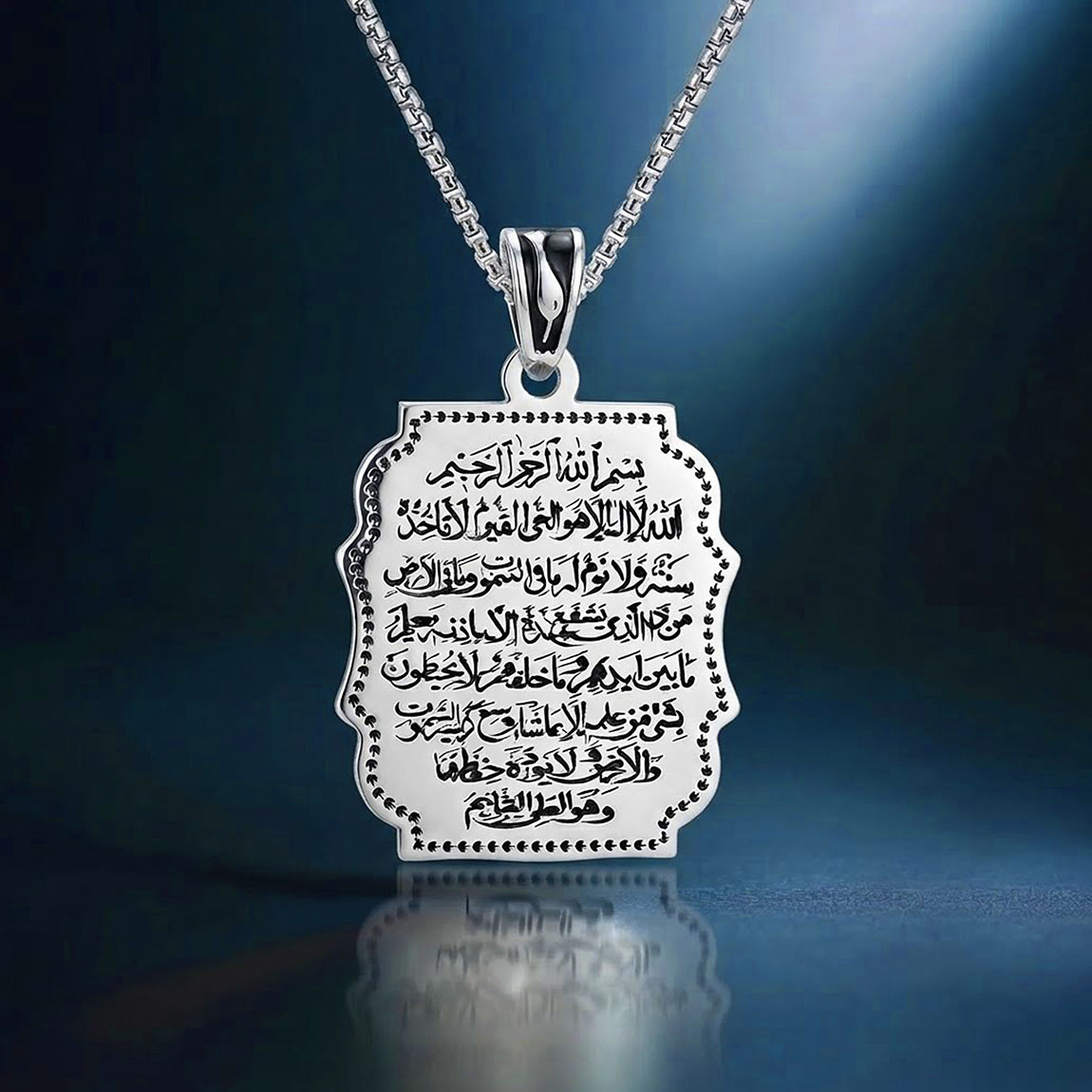 Luxury Arabic Calligraphy Sterling Silver Pendant