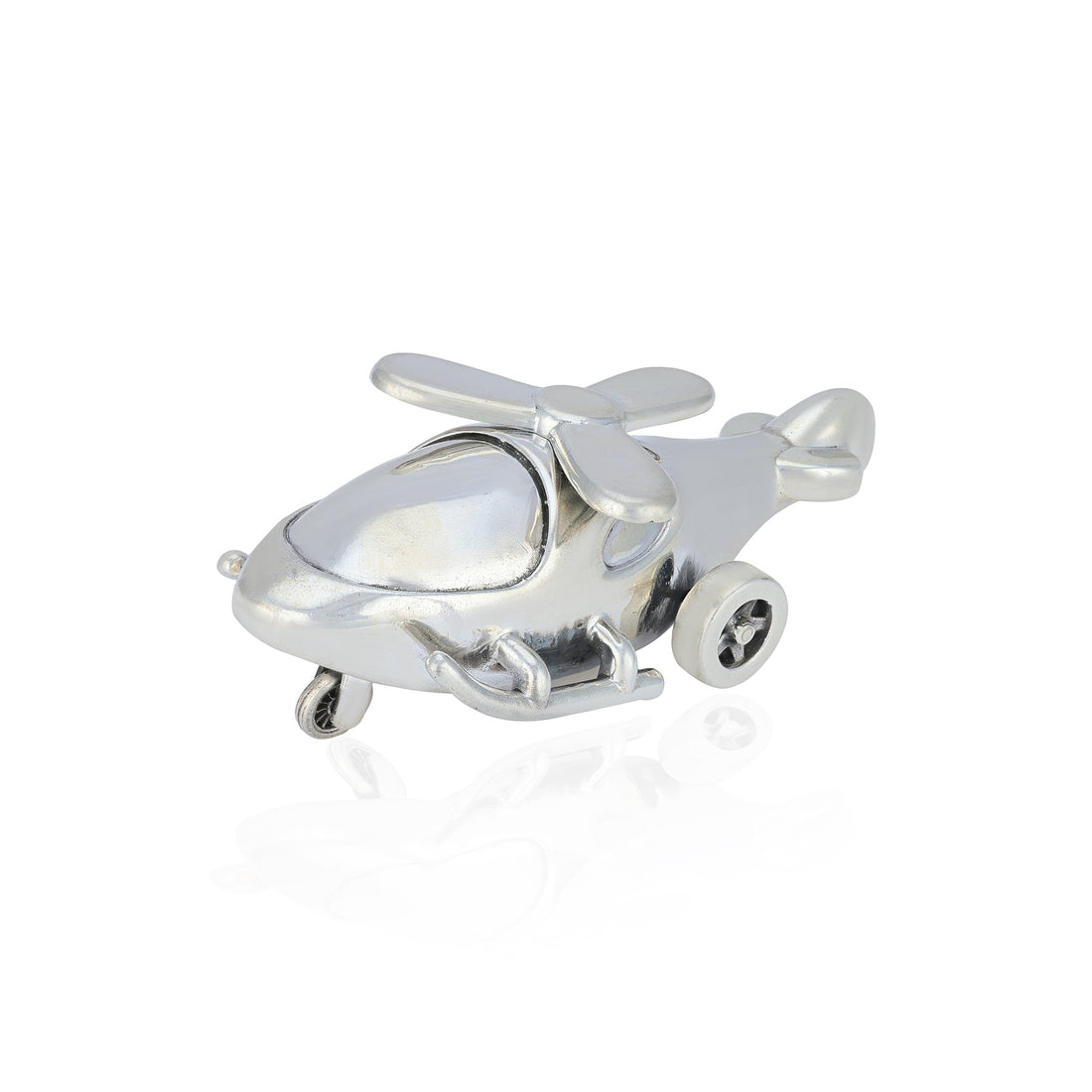 Luxury Helicopter Figurine 925 Sterling Silver Display Miniature