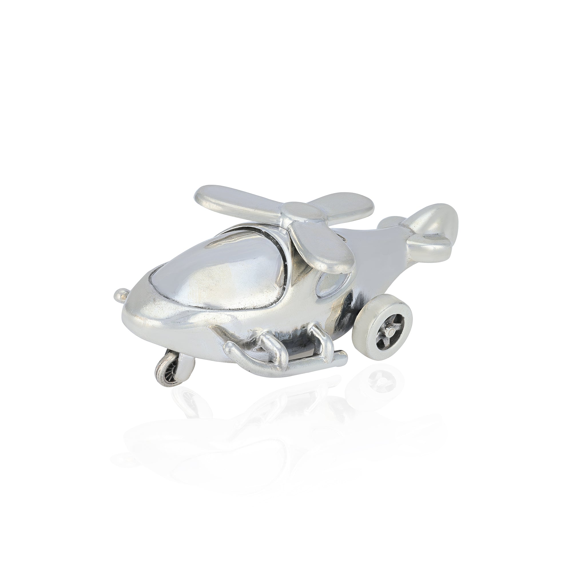 Luxury Helicopter Figurine 925 Sterling Silver Display Miniature
