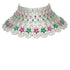 925 Sterling Silver Bridal Choker with Ruby Centres, Polki Detailing and Emerald Fringe for Women