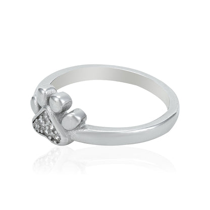 Luxury Triangular Paw 925 Sterling Silver Ring for Baby