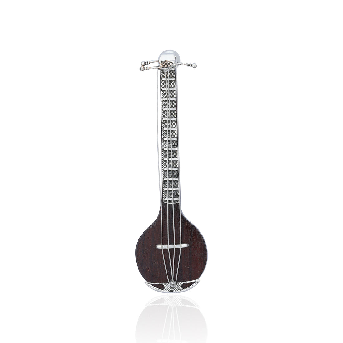 Luxury Veena Model With 925 Sterling Silver Miniature