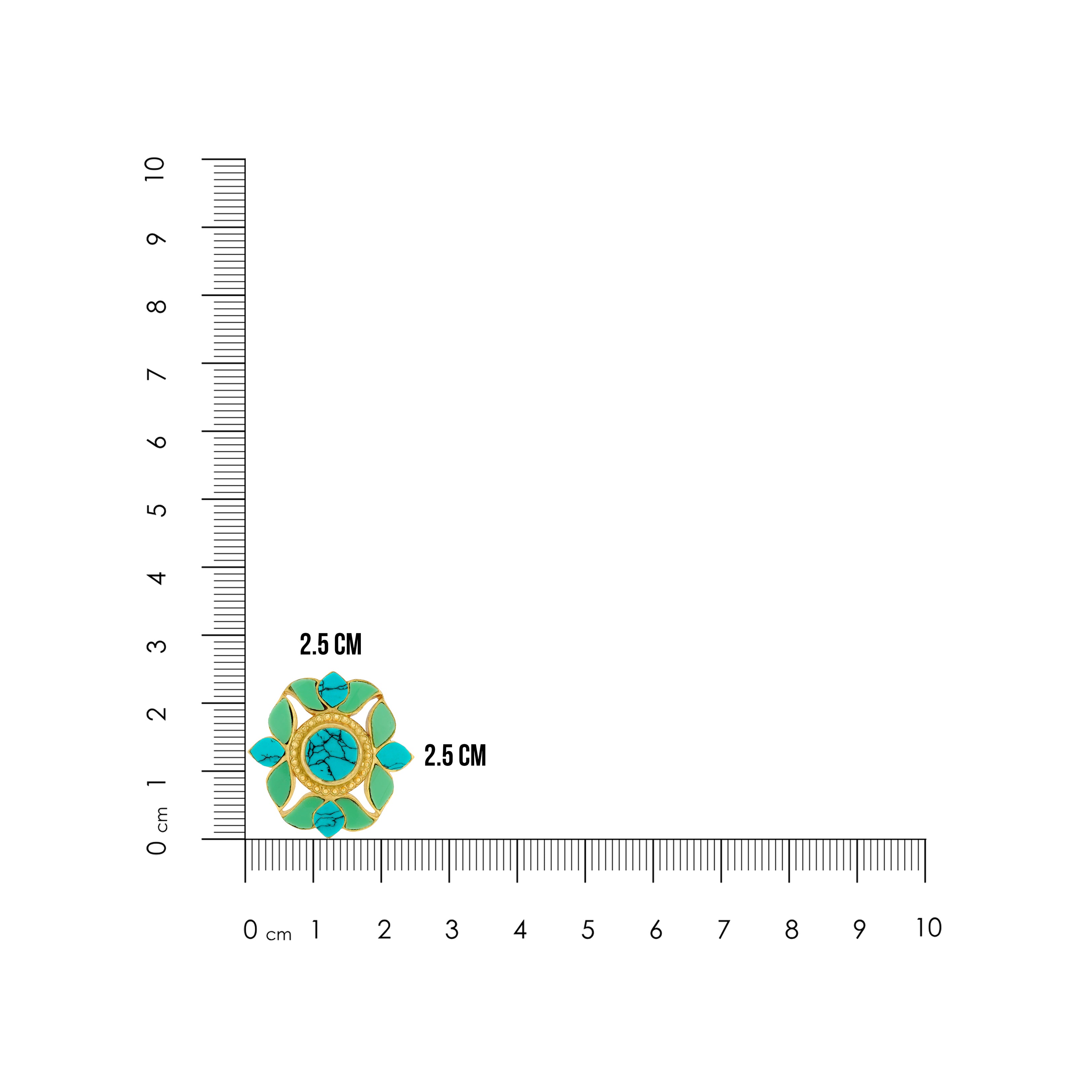 Majestic Turquoise Petals 925 Sterling Silver Earrings