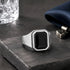 Majestic Black Crystal Flatface Signature Sparkle 925 Sterling Silver Ring for Men
